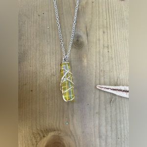.925 sterling silver quartz necklace